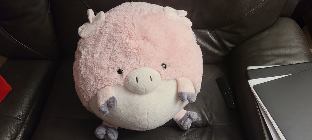 Pink Pig Soft Fuzzy Squishable 15 inches Plush Toy Piggie